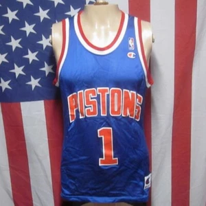 DETROIT PISTONS med basketball jersey Lindsey Hunter 1990s Champion size 40 beat - Imagen 1 de 5