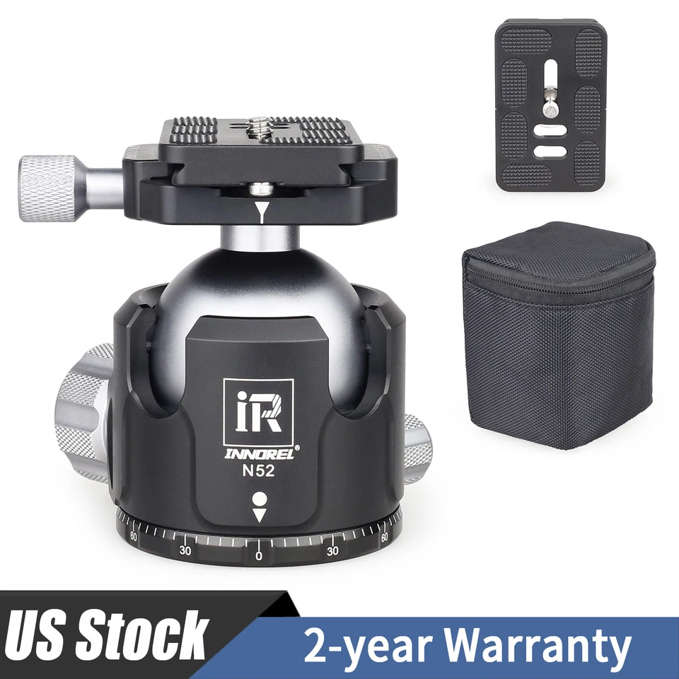 INNOREL Low Profile Tripod Ball Head Panoramic CNC Metal Ballhead N52/N44/N36 - Image 1 of 4