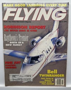 Flying Magazine March 1996 Reatheon's Premier - Bell Twinranger - Imagen 1 de 1