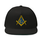 Mason Gold Embroidered Flat Visor Snapback Hat