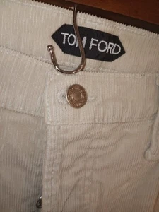 Pantalones TOM FORD Hechos en EE. UU. Pana 5 Bolsillos Para Hombre 36x31 Caqui Algodón Calce Ajustado - Imagen 1 de 15