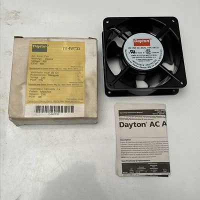 Ventilador axial cuadrado estándar Dayton 4Wt33, 105 Cfm, 230 V Ac, 1 fase, Ip20, Foto 1 de 4