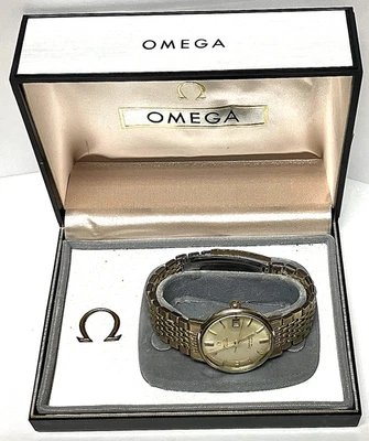 Vintage Omega Seamaster De Ville Auto Cal 563 Gold Filled DATE W/OMEGA BOX-MINT! - Image 1 of 4