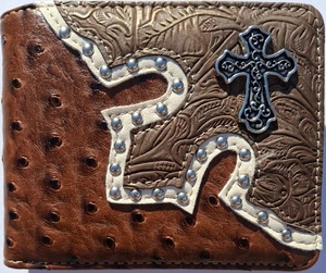 Cross Men Wallet Western Bifold Check Book W0041-55 brown - Picture 1 of 2