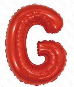 Palloncino lettera G rosso metal 35cm - Foto 1 di 2