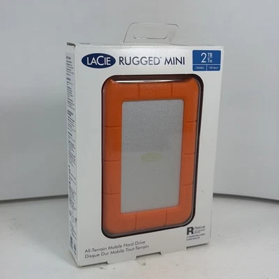 LaCie LAC9000298 Rugged Mini 2TB External Hard Drive - Orange - Image 1 of 4
