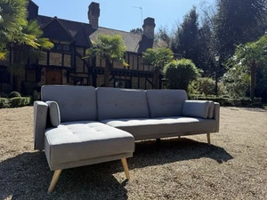 Grey Ikea Sofa Bed Chaise - Picture 1 of 5
