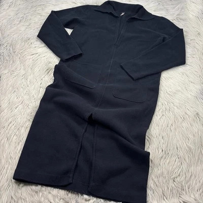 Vestido midi tejido polo negro cuello en V profundo Free People para mujer S gótico grunge brujo Foto 1 de 4