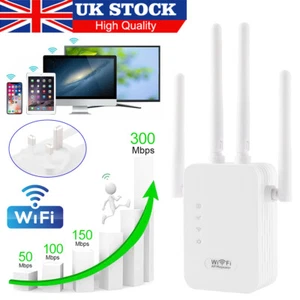 New WiFi Repeater 300Mbps Dual Band Wireless Amplifier Range Signal Booster UK - Picture 1 of 12