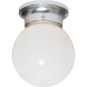 Nuvo Lighting 1 Light 6" Ceiling Fixture White Ball, Polished Chrome - SF77-110 - Picture 1 of 1