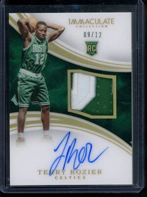 2015 IMMACULATE TERRY ROZIER ROOKIE PATCH AUTO JERSEY ACETATE GOLD 9/12 CELTICS - Image 1 of 2
