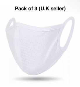 X3 Pack Face Mask Protective Reusable Washable Dust Pollution. High Quality - Picture 1 of 9