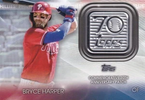TOPPS 2021 UPDATE SERIES BRYCE HARPER #T70P-BH 70TH ANNIVERSARY PATCH RELIC CARD - Picture 1 of 2