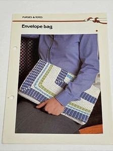 Envelope Bag Purse Crochet Pattern Card Marshall Cavendish - Picture 1 of 4