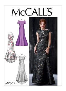 McCall's M7865 Misses Ropa de Noche, Formal Boda Baile de graduación Alfombra Roja Vestido Patrón - Imagen 1 de 10