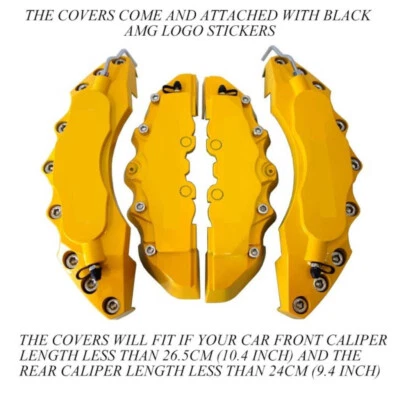 4 X CUBIERTAS PINZA FRENO AMARILLAS MERCEDES CLASE A B C E GLC GLA ML GL 4MATIC Foto 1 de 4