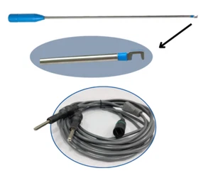Laparoscopic SS Bipolar Electrode L-Hook 5mmx330mm With Free Cable Surgical Inst - Picture 1 of 13