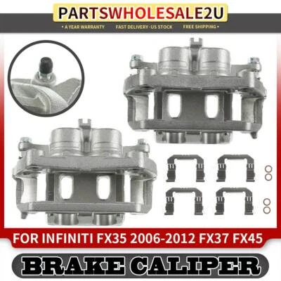 Front Left & Right Brake Calipers w/ Bracket for Infiniti FX35 06-12 FX37 FX45 - Image 1 of 4