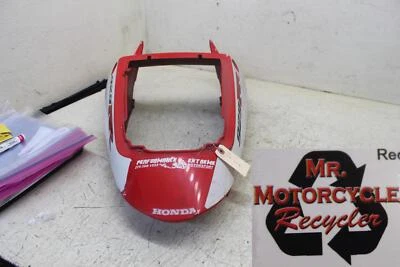 2001 HONDA CBR929RR OEM PLASTIC REAR RED WHITE REAR BACK TAIL FAIRING COWL B30D - Image 1 of 4