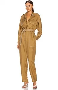 Zimmermann Wavelength Utility Jumpsuit Size 0 AU Silk Mustard - Picture 1 of 6