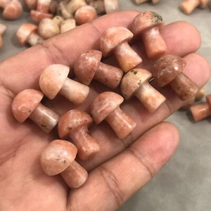 20pcs natural Red plum flower stone Mushroom Quartz Crystal Reiki healing gem - Picture 1 of 11