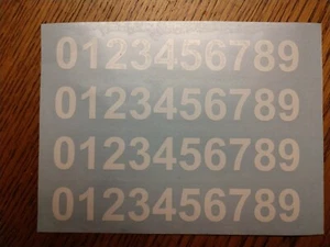 40er Set Vinyl Straßenadresse, Briefkasten Nummer Aufkleber Aufkleber ARIAL - Bild 1 von 2
