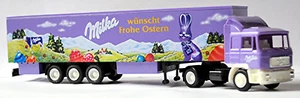 Man F90 Autoarticolato Milka Wünscht Buon Pasqua 1:87 Albedo - Foto 1 di 4