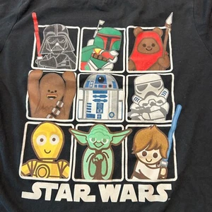 Official Star Wars Youth T-Shirt Size L - Yoda Skywalker Vader Ewok C3P0 - Picture 1 of 5