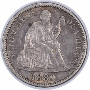 1889-S Liberty Seated Silver Dime AU Uncertified #855 - Picture 1 of 2
