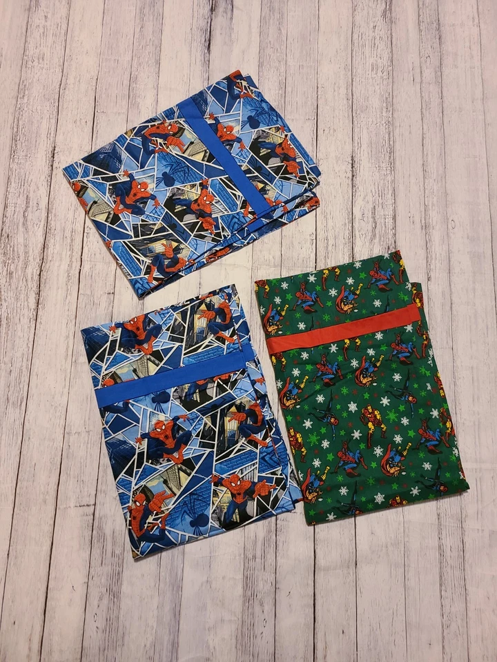 Set Of 3 SPIDER MAN/Superhero Handmade Pillowcases - New! - Image 1 of 3