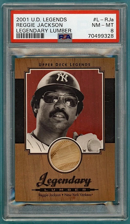 2001 Upper Deck Legends Reggie Jackson Legendary Lumber #L-RJa PSA 8! Yankees! - Image 1 of 2