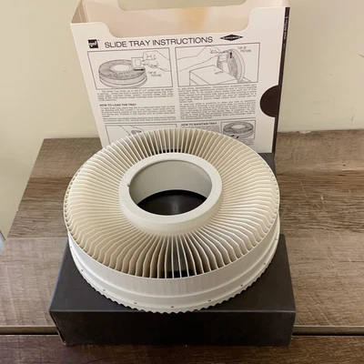 Vintage ROTARY Ivory Carousel 100 2x2 Slide Projector Tray Box Sears Gaf Keyston - Image 1 of 4
