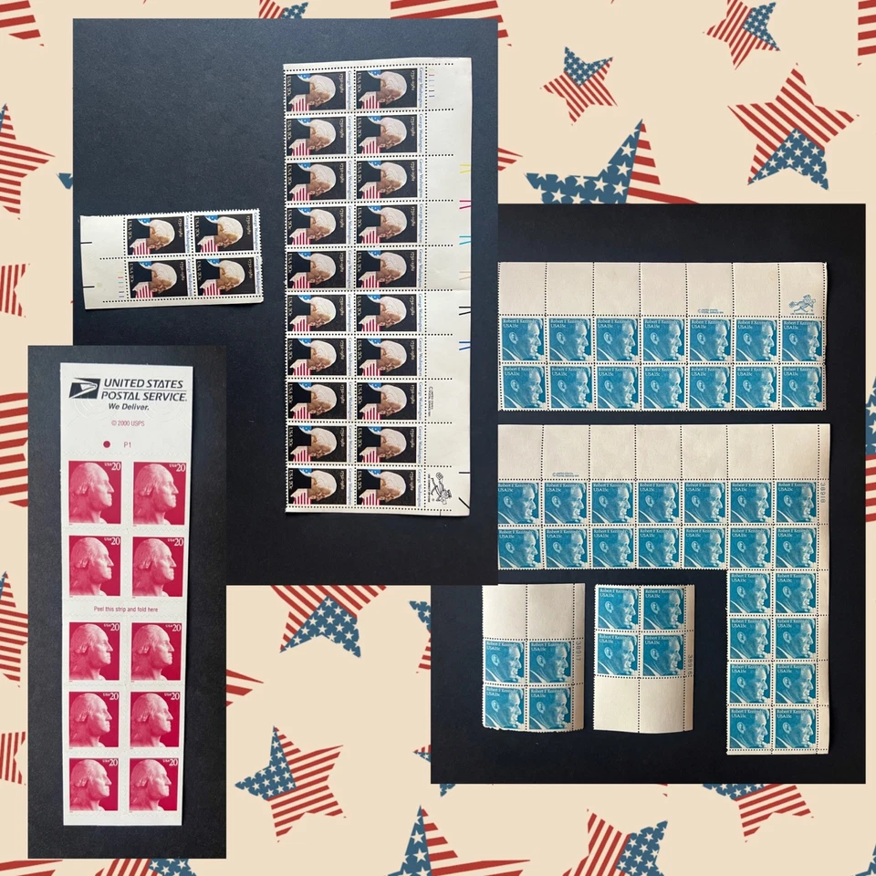 Scott #1770, 1952, BK281a - Lot 82 Stamps - George Washington & Robert Kennedy - Image 1 of 1