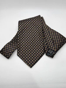 Contissima Italian Silk Tie - Navy & Gold - 100% Silk - Handmade - Kansas City - Picture 1 of 4