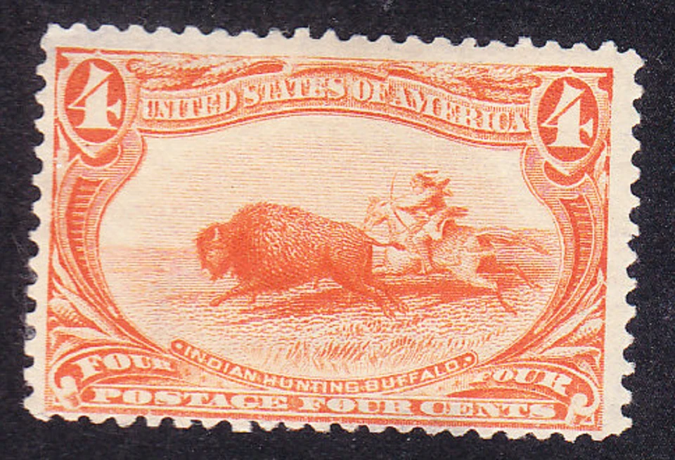 US Scott 287 old 4c Trans-Mississippi Expo M/H/OG/F-VF CV $110 - Image 1 of 1