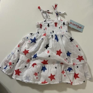 Toddler Baby Girl 4th of July Outfit Stars Lace Tulle Tutu 6-12 Months White - Picture 1 of 8
