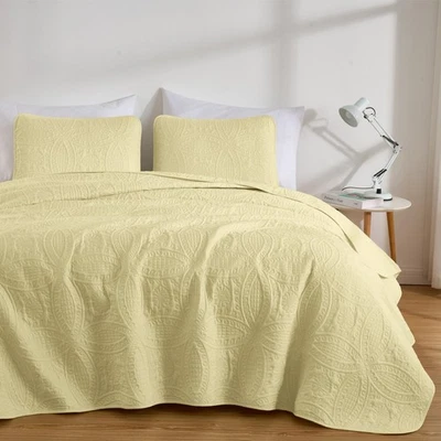 Juego de colcha colcha de gran tamaño edredón pinsonico de 3 piezas Chezmoi Collection Austin Foto 1 de 4