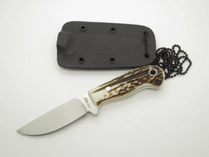 Custom Mike Irie Custom Stag Compact Small Fixed Blade Hunting Knife - Picture 1 of 8