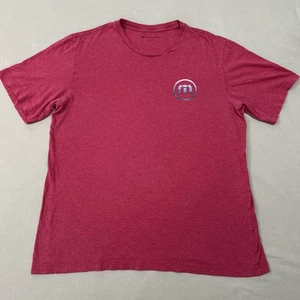 Travis Mathew T Shirt Mens Large Red Graphic Short Sleeve - Picture 1 of 8