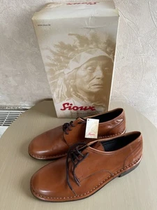 Sioux Herren Schnürschuhe. Größe 8 1/2 UK Farbe Cognac, Neu. TOP - Bild 1 von 5