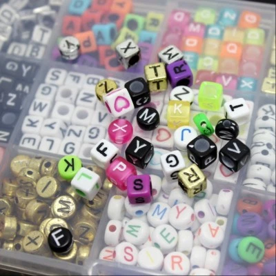 Mixed Acrylic Alphabet Letter Beads DIY Beaded Material 15 Different Combination - Image 1 of 4