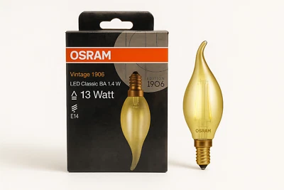 original OSRAM Vintage 1906 LED Classic BA Glühlampe Birne E14 1,4W~13W -LED! - Bild 1 von 4