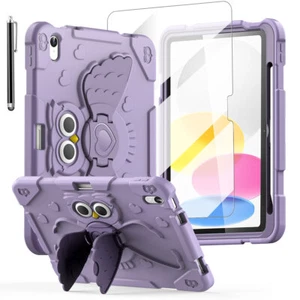 Pour Apple iPad (A16) Coque résistante antichoc béquille housse ailes de hibou - Photo 1/23