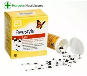 FreeStyle Lite Blood Glucose Test Strips Abbott - 1 x 50 -Free P&P - New Stock - Picture 1 of 2