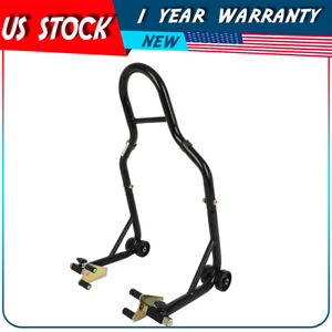 Motorcycle Sport Bike Front Wheel Chock Lift Stand For Universal Black