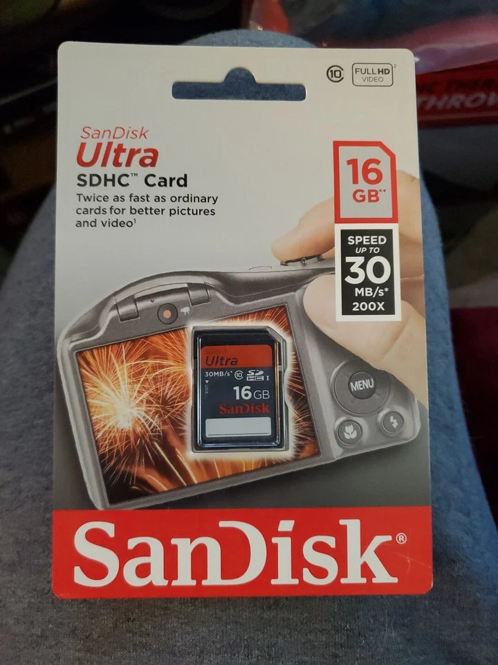 SanDisk Ultra 16GB Class 10 SDHC UHS-1 Memory Card 30MB/s (SDSDU-016G-U46) - NOS - Image 1 of 1