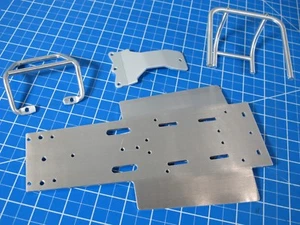 Tamiya 1/10 Rear & Bottom Chassis plate/front & Back Bumper Sand Scorcher Champ - Picture 1 of 12