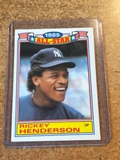 1986 Topps Baseball 1985 All Star Commemorative # 7 Rickey Henderson