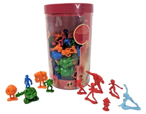 Incredibles 2 Figures Cake Topper Tub of 71 Heroes + Villains Toys Disney Pixar - Picture 1 of 10