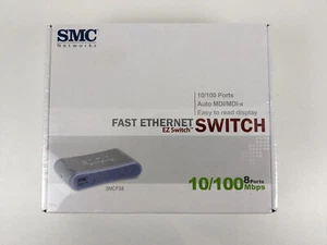 SMC EZ Switch Fast Ethernet Switch 8 Ports 10/100Mbps - Picture 1 of 4